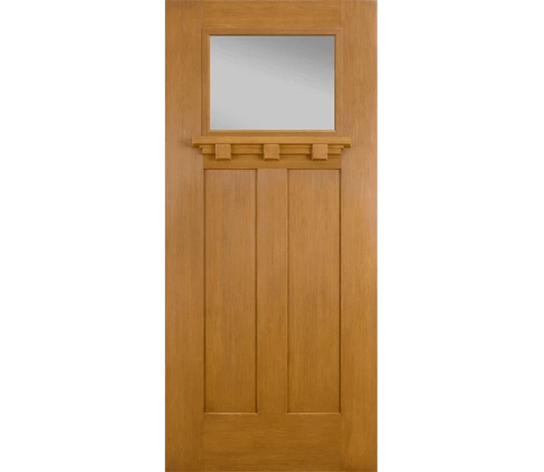 Biloxi Craftsman Light Fiberglass Entry Door